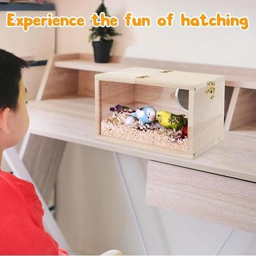 Parrot Breeding Box,Parrot Nesting House - Parrot Breeding Mating Box, Bird Nesting House, Parakeet Breeding Box for Cage, Budgies, Lovebirds, Cockatiel thumbnail 3