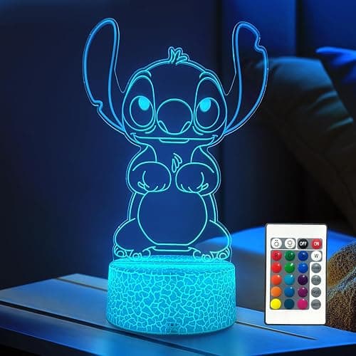 AIHYING Cool Night Light,16 Color Night Light,3D LED Lamp with Smart Remote Control,Boy Gifts for Children's Room Decoration,Christmas Holiday Gifts - Image 1