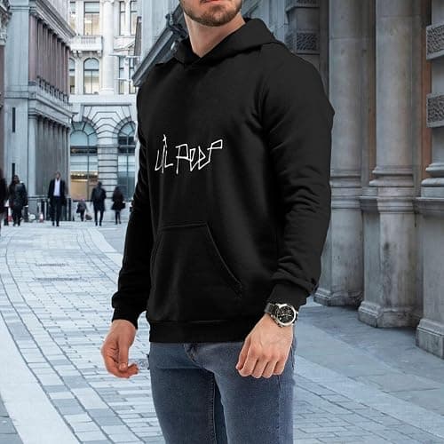Durnpdit Men's Hooded Sweatshirt Lil Peep Hoodie Sweatshirts Leisure Pullover Unisex Hoodies Long Sleeve with Pocket thumbnail 4