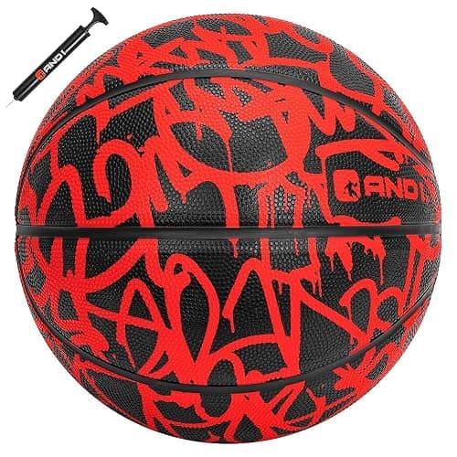 AND1 Fantom Graffiti Rubber Basketball - Streetball for Indoor and Outdoor Use, Deep Channel Construction and Durability - Image 1