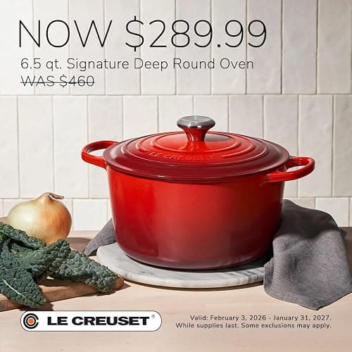 Le Creuset Enameled Cast Iron Signature Deep Round Oven, 6.5 qt., Licorice thumbnail 6