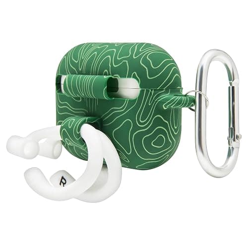 WC CaseZ Compatible with Apple AirPods Pro 1 & 2 – Soft Silicone Protective Case with Keychain for by Wicked Cushions | Shockproof, Dust-Resistant, & Wicked Designs | Emerald Tide thumbnail 8