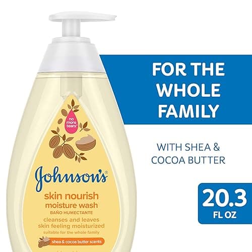 Johnson's Baby Skin Nourishing Moisture Baby Body Wash with Shea & Cocoa Butter, Hypoallergenic & Tear Free Baby Bath Wash, Paraben-, Dye-, Sulfate & Phthalate-Free, 20.3 fl. oz thumbnail 9