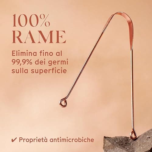 Arista Pulisci Lingua Rame, Pack 2 Raschietto Lingua, Nettalingua Rame per Pulizia Lingua, Ayurveda Prodotti per Lingua Pulizia, Alito Cattivo Rimedi, Pulitore Lingua thumbnail 3