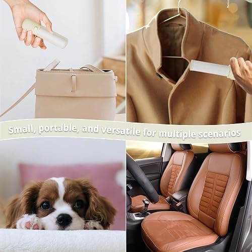 Sgdazo Compact Lint Roller with 150 Sheets - Portable Pet Hair Remover for Clothes, Furniture, and Travel Essentials Household Use, 1 Handle+5 Roller Refills (White) thumbnail 4