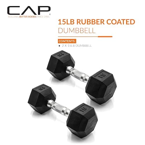 CAP Barbell Coated Hex Dumbbell Weight - Pairs | Multiple Options thumbnail 2