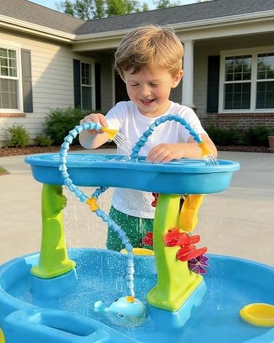 Aacabo Rechargeable Water Table Pump with Huge Water Output,Water flow rate up to 8L/min (2.11 GPM),Kids Sand Water Play Pump,Whale-Shaped Design,Suitable for Most Water Table on the Market thumbnail 8