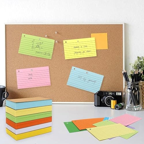 Lovppy 1000 PCS Index Cards 3x5 Inches Colored Flash Cards with Ring,Punched Lined Flashcards Ruled Index Cards Notecards Study Cards Heavy Note Cards for Studying, Office, Home,School thumbnail 6