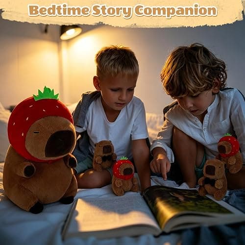 Achwishap 5pcs Capybara Plush, 18” Capybara Stuffed Animal Mommy & 4 Babies | Cute Capybara Plushies Family Set, Kawaii Capybara Plush Toys, Soft Hugging Pillow Birthday Gifts for Kids Girls Boys Adults thumbnail 8