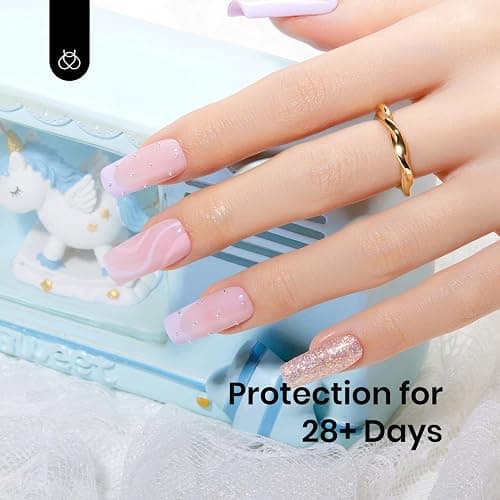 Beetles Pink Base Gel Nail Polish 1 Pcs 15ml: Nude Pink 5 in 1 Pastel Builder Jelly French Tip Base Color Gel Polish Strengthener Soak Off U V LED Lamp Cure Nail Art thumbnail 6