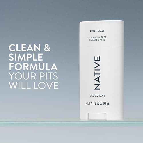 Native Deodorant | Natural Deodorant for Men, Aluminum Free with Baking Soda, Probiotics, Coconut Oil and Shea Butter | Charcoal thumbnail 2
