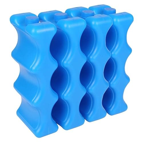 REDCAMP Bottle Ice Packs for Cooler, Resuable Rigid Insulated Contoured Freezer Pack for Breastmilk Beer Lunch, Long-Lasting Can Freezer Pack for Camping Beach, 2/4/6/8/12 Pack - Image 1