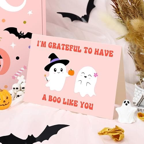 Boo Basket Stuffers for Women Halloween Gifts for Women Adults Teens Girls Kids Spooky Basket Stuffers Ideas for Woman Her Cute Halloween Care Package Gift Box Boo Themed Items Stuff Ghost Basket Kit thumbnail 7