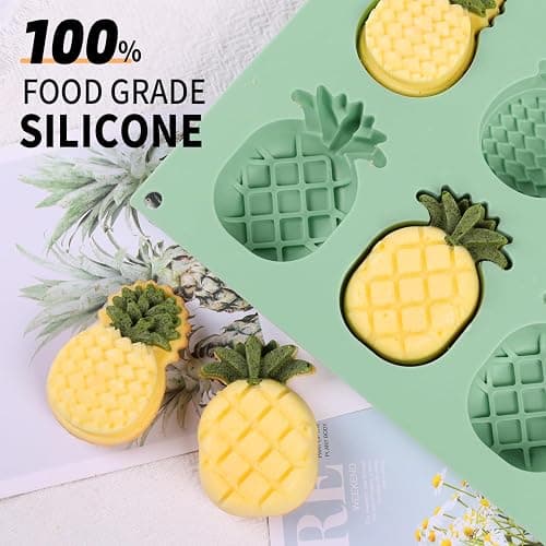 8 Cavity Silicone Molds Pineapples,Funny Pineapple for Ice Cube Trays, Chocolate Candy, Crayon, Keto Fat Bomb, Cake Decoration thumbnail 5