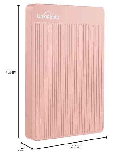 UnionSine 500GB Ultra Slim Portable External Hard Drive HDD-USB 3.0 for PC, Mac, Laptop, PS4, Xbox one, Xbox 360-(Pink) thumbnail 7