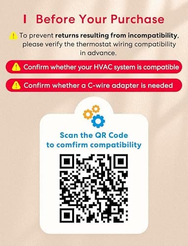 meross Smart Thermostat for Home, WiFi Thermostat Works with Matter, Alexa, Apple Home, Google Assistant, App & Voice Control, 7x24h Scheduling, Energy Saving, C-Wire Required thumbnail 2