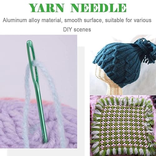 KYUEWRT 10Pcs Yarn Darning Tapestry Needle,Large Big Eye Weaving Needle Bent Needles with Aluminum Storage Tube thumbnail 4