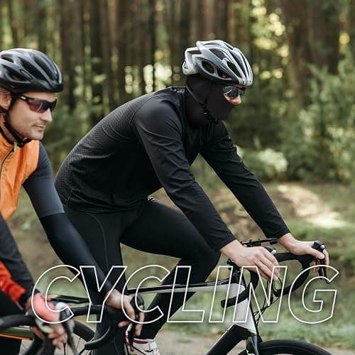 LONGKING Sturmhauben,Skimaske,Balaclava für Damen und Herren–UV-Schutz,Winddicht Warm,Motorradfahren,Snowboarden für Radfahren Outdoor Sports - Einheitsgröße - Schwarz thumbnail 3
