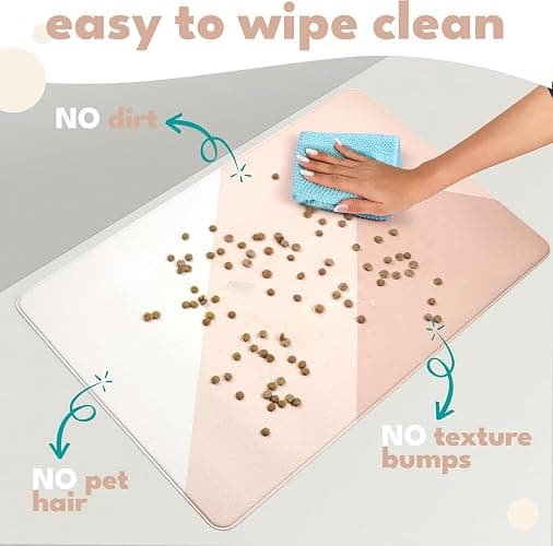 NALALAS Dog Mat for Food and Water, Cat Feeding Mat | Waterproof Dog Bowl Mat | Non-Slip Pet Food Mat for Floors | Pet Mats for Food and Water | Easy to Clean thumbnail 4