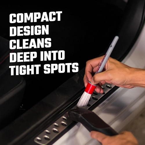 Chemical Guys All in the Details Interior Detailing Brush Set - 3-Piece Soft & Durable Car Detailing Brushes for Vents, Consoles, Buttons, Trim & Hard-to-Reach Areas in Cars, Trucks, SUVs & RVs thumbnail 4