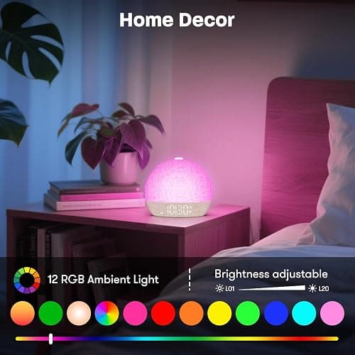 Wake Up Light Sunrise Alarm Clock, White Noise Sound Machine with 30 Soothing Sounds, Dimmable Night Lights, Sleep Aid, Snooze, Timer, Loud Alarm Clock for Heavy Sleepers Adults Kids, Ideal for Gift thumbnail 6