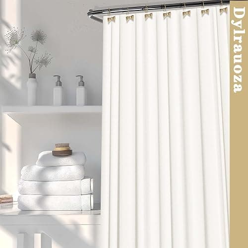 Dylrauoza Shower Curtain Hooks, Gold Bow Metal Rust Proof, 12 Pack Decorative Shower Rings for Bathroom thumbnail 7