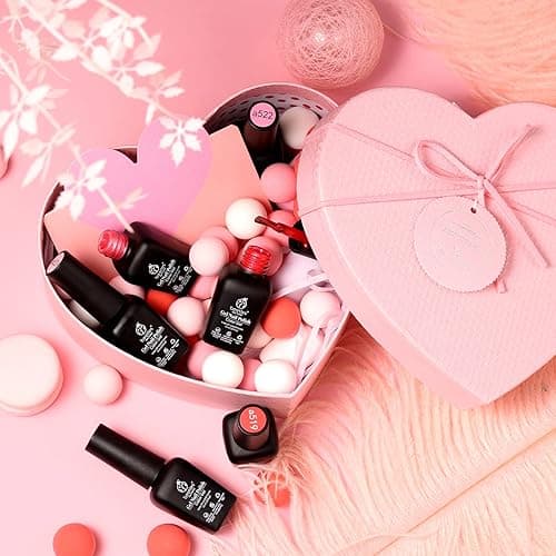Beetles Pink Gel Nail Polish Nude Pink Rose Red Milky White Gel Polish Set Sweetheart Candies Collection Soak Off UV LED Gifts for Mom thumbnail 3