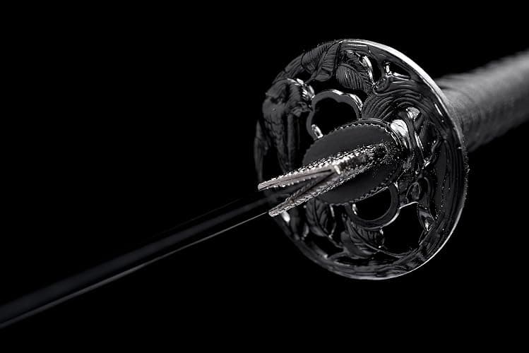 LQDSDJ Black Samurai Japanese Sword Katana Swords Hand-Forged thumbnail 3