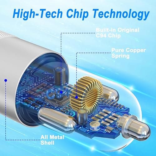 iPhone Car Charger Fast Charging, [Apple MFi Certified] 60W Dual USB-C Power Cigarette Lighter Car Charger+Type-C Cable&Lightning Cable for iPhone 16 15 14 13 12 Pro Plus XS XR iPad, Samsung, Carplay thumbnail 7