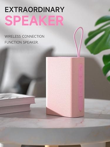 PEICHENG Speaker, Portable Wireless Bluetooth Speakers, Waterproof Loud Stereo Sound with RGB Lights TWS Paire Long Playtime for Home/Party/Outdoor, Electronic Gadgets(1PCS, Pink) thumbnail 2