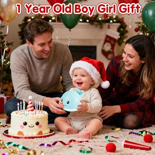 Baby Bath Toys, Toddler Bath Toys for Kids Ages 1-3, Light Up Whale Bath Toy Sprinkler Infant Baby Toys 6-12-18 Month Bathtub Fountain Toy, Toddler Christmas Stocking Stuffers 1 2 3 Year Boy Girl Gift thumbnail 3