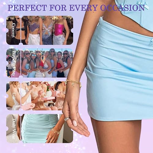 Kaitiaki Katseye Charm Bracelet for Fans, Katseye Merch Link Bracelet with 7 Symbolic Charms, Adjustable Stainless Steel Chain Bracelets, Concert & Music Festival Jewelry Gift thumbnail 5