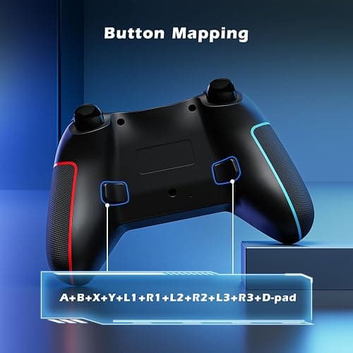 LATEC Controller for Switch, Wireless Controller for Switch OLED/Switch Lite with Hall Joystick, Programmable Buttons, 6-Axis Gyro, Double Shock and Turbo Function thumbnail 4
