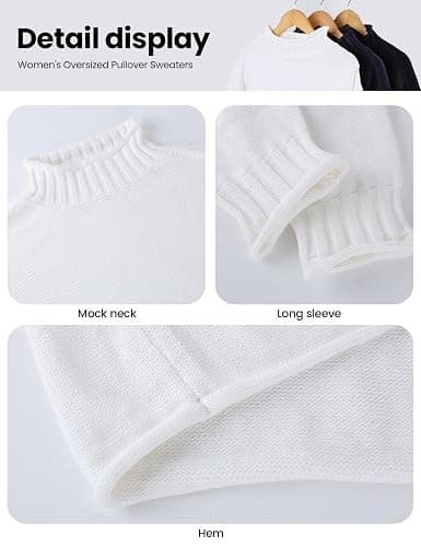 Yimoon Womens Oversized Rollneck Sweater Casual Cable Knit Long Sleeve Chunky Pullover Sweater Fall Winter Knitwear 2026 thumbnail 6