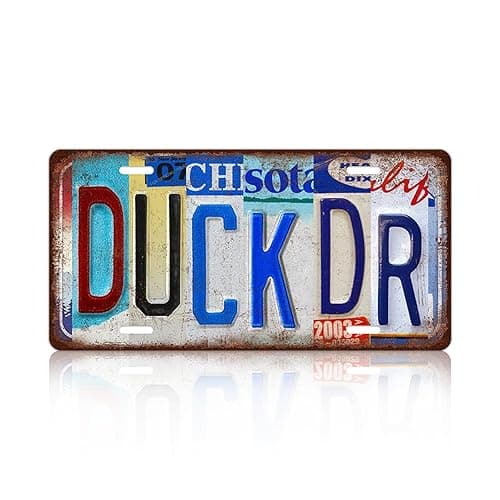 Vintage Duck Dr License Plate Wall Decor Bar Metal Tin Sign 12 x 6 Inches - Duck Dr
