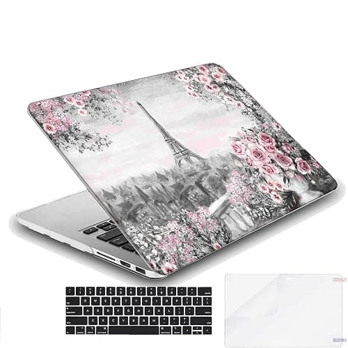 MINGDAO Compatible with MacBook Pro 13 inch, Hard Protective Shell with Keyboard Cover (M1 A2338 A2289 A2251 A2159 A1989 A1706 A1708, 2016-2020 Release) - Paris Eiffel Tower - MC8377 thumbnail 2