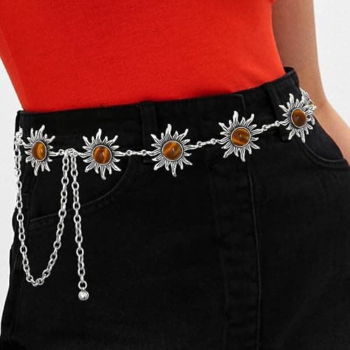 Navoky Tiger Eye Sun Waist Chain Belt Body Chains Adjustable Costume Belly Bracelet Jewelry Accessories for Women thumbnail 2