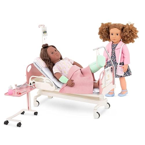 Our Generation - Get Well Bed - Doll Hospital Bed - Doctor Set - Hospital Gown, Stethoscope, Medical Kit - 18-Inch Doll Accessories - Toy for Kids 3 Years + thumbnail 3