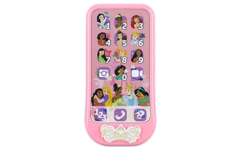eKids Disney Princess Toy Phone for Kids, Toddler Toys Designed for Fans of Disney Princess Toys, Great Stocking Stuffers for Kids (DP-160) - Image 1