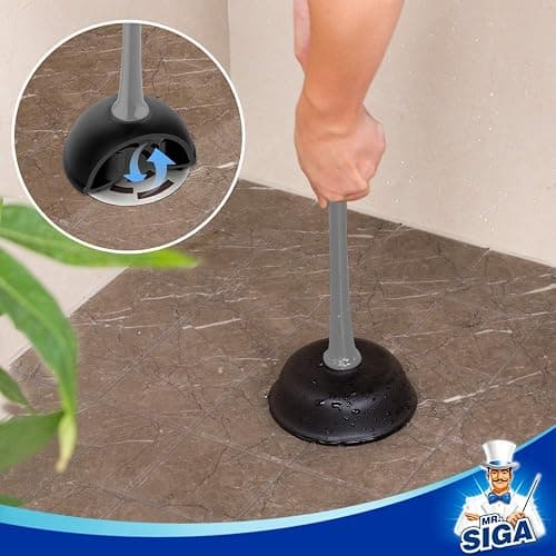 MR.SIGA Toilet Plunger and Bowl Brush Combo for Bathroom Cleaning, Gray, 2 Sets thumbnail 6