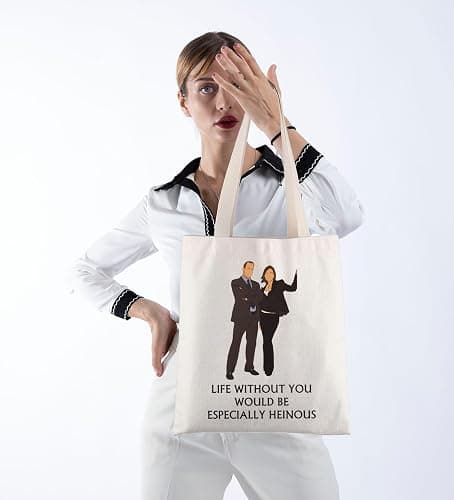 POFULL SVU TV Show Gift Law Crime Merch Law Detective Team Gift Life Without You Would Be Especially Heinous Tote Bag (LIFE WITHOUT) thumbnail 5