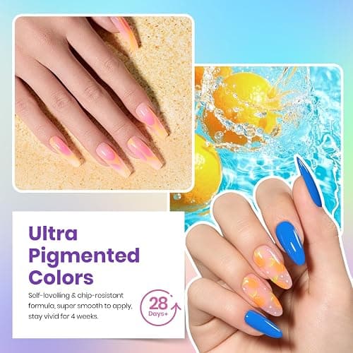 Beetles Gel Nail Polish Set, 63 PCS 55 Colors Gel Polish Kit with Base Coat | with Nail Art Stickers, Brush, Base Coat&Glossy/Matte Top Coat for Uv Led Manicures thumbnail 4