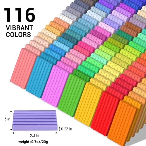 Artme Polymer Clay, 116 Colors Oven Bake Modeling Clay Starter Kits for Kids, Creative Polymer Clay Kit with Sculpting Tools and Jewelry Accessories, Non-Toxic, Ideal DIY Gifts for Adults and Teens thumbnail 5