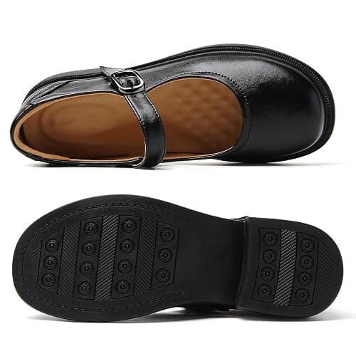 OKJ Mary Jane Shoes Women Flat Platform Mary Janes for Womens Comfortable Flats Dressy Casual School Cute Non Slip Work Shoes thumbnail 6
