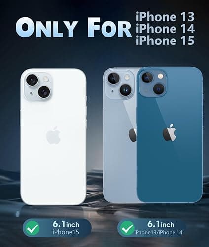 FNTCASE for iPhone 15 Case Clear: iPhone 14/13 Case Magnetic Phone Cases with Screen Protector Compatible with Magsafe Slim Anti Yellowing Rugged Protective Transparent Cell Cover (A-Clear) thumbnail 2