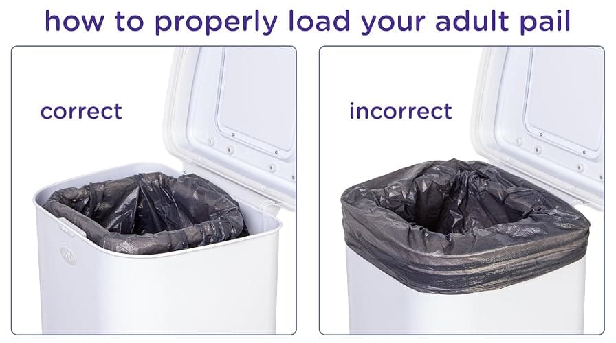 Ubbi Adult Diaper Pail, Steel Odor Locking, No Special Bag Required, Awards-Winning, Modern Design, White thumbnail 3