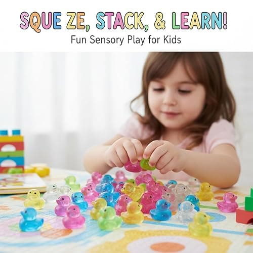 Mini Duck Sensory Toys 24 Pack Fidget Toys for Kids, Treasure Box Toys Fidgets for Classroom, Sensory Toys for Kids with Autism, Easter Gift thumbnail 6