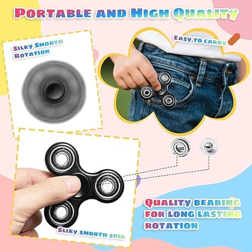 Makorobi Fidget Spinner 1 Pack, Sensory Fidget Toy Anxiety Relief for Adults, Stress Relief Fidget Toys for Adults Kids 8-12 with ADHD Autism, Birthday Gifts Classroom Prize for Kids Teens thumbnail 4