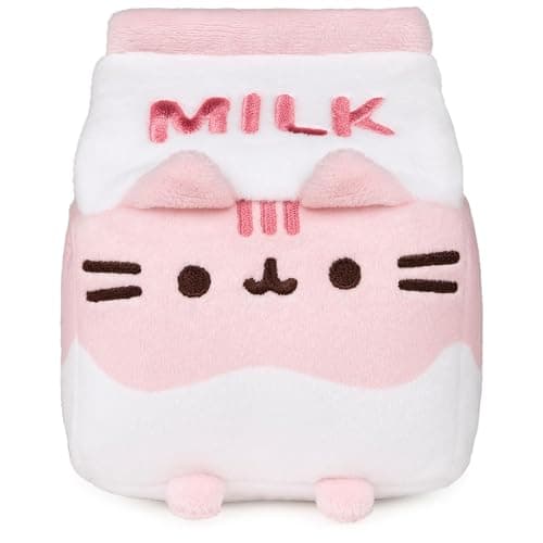 GUND Pusheen Strawberry Milk Plush Cat Stuffed Animal for Ages 8 and Up, Pink/White, 6” thumbnail 3