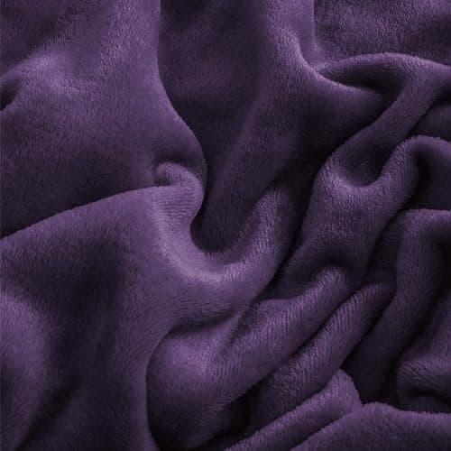 BEDELITE Flannel Sheets Twin Size Purple - Super Soft Fleece Sheets Set Fluffy Extra Plush, 3 Piece(Include Fitted Sheet, Flat Sheet, 1 Pillowcase) thumbnail 5